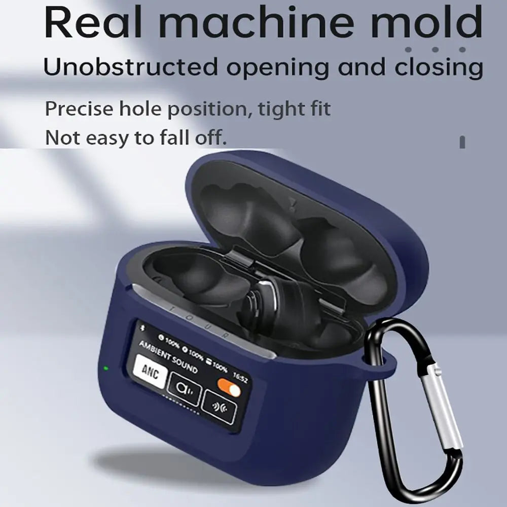 Suitable for JBL Tour Pro 2 Case Bluetooth Headset Protective Case Silicone SoftCase Charging Bag Headset Case Storage Bag Hook