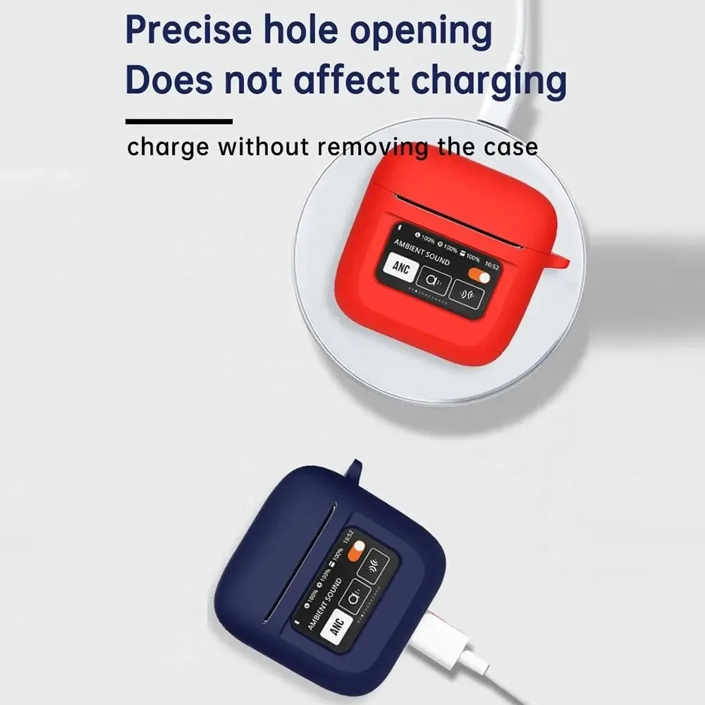 Suitable for JBL Tour Pro 2 Case Bluetooth Headset Protective Case Silicone SoftCase Charging Bag Headset Case Storage Bag Hook