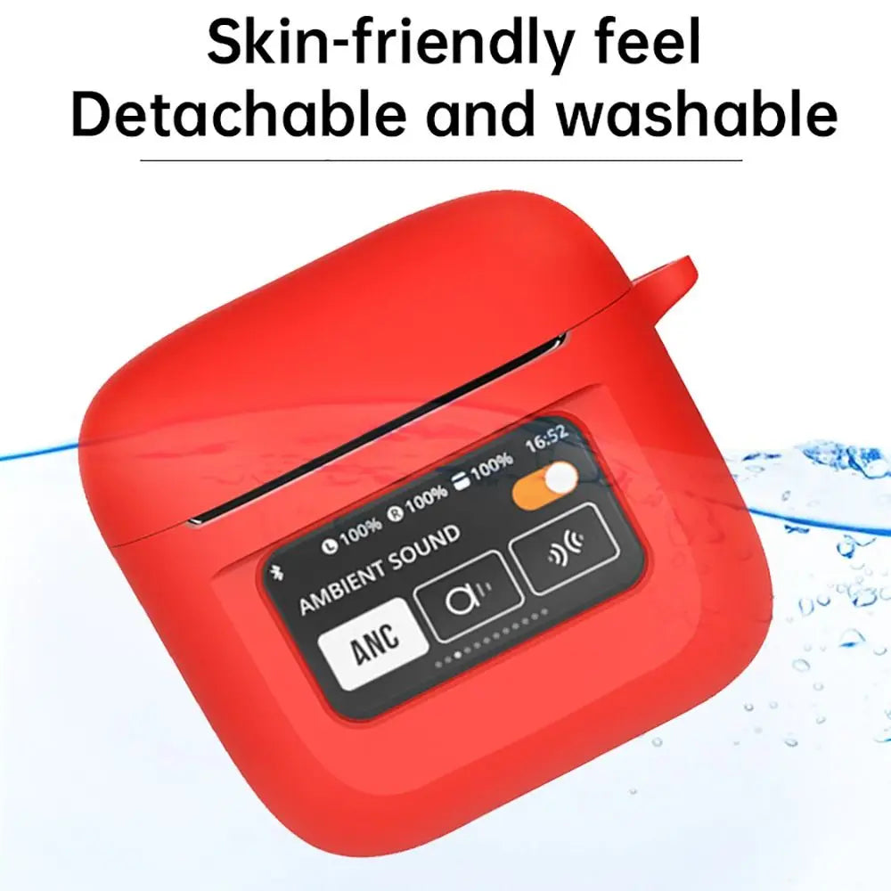Suitable for JBL Tour Pro 2 Case Bluetooth Headset Protective Case Silicone SoftCase Charging Bag Headset Case Storage Bag Hook