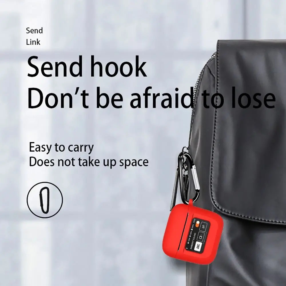 Suitable for JBL Tour Pro 2 Case Bluetooth Headset Protective Case Silicone SoftCase Charging Bag Headset Case Storage Bag Hook