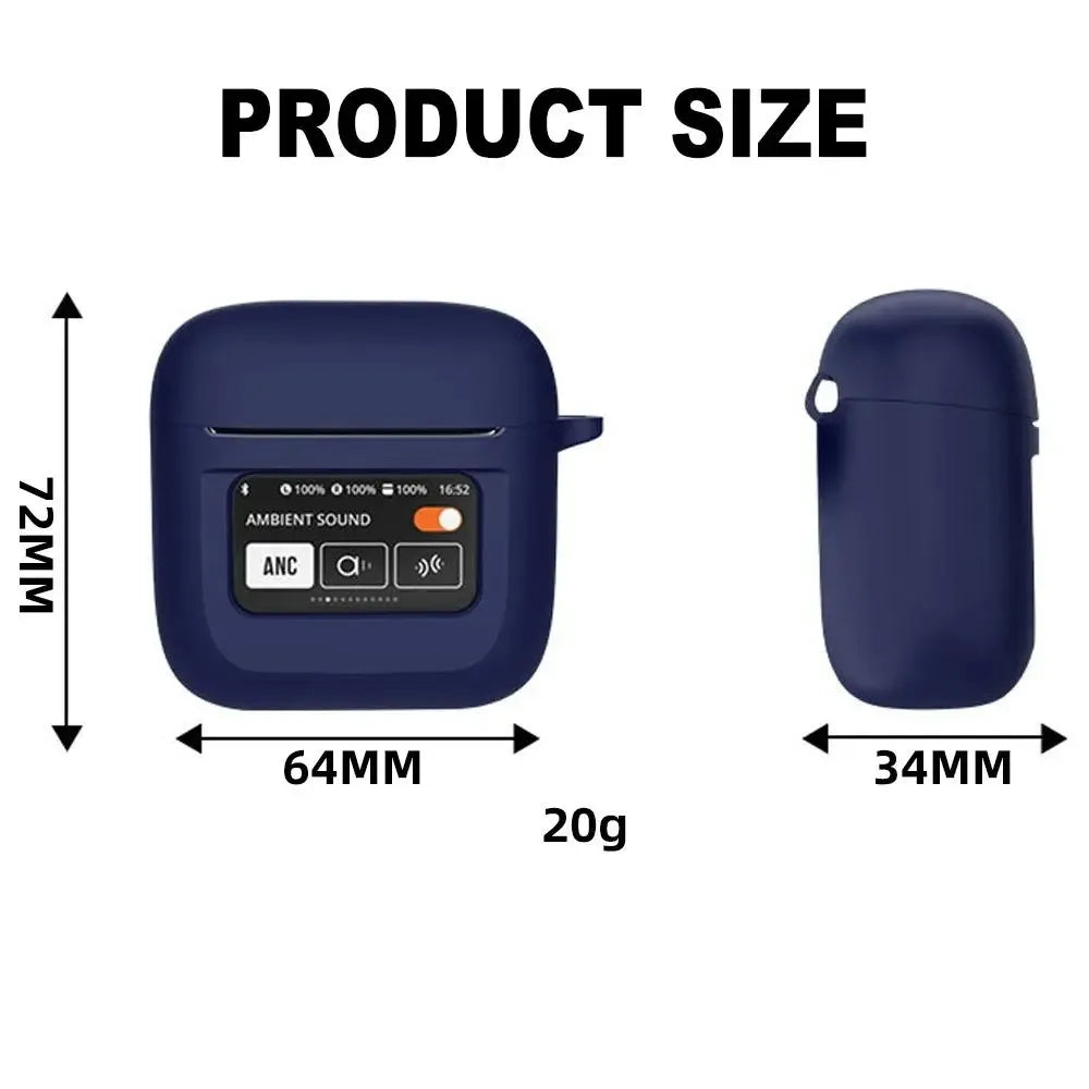 Suitable for JBL Tour Pro 2 Case Bluetooth Headset Protective Case Silicone SoftCase Charging Bag Headset Case Storage Bag Hook