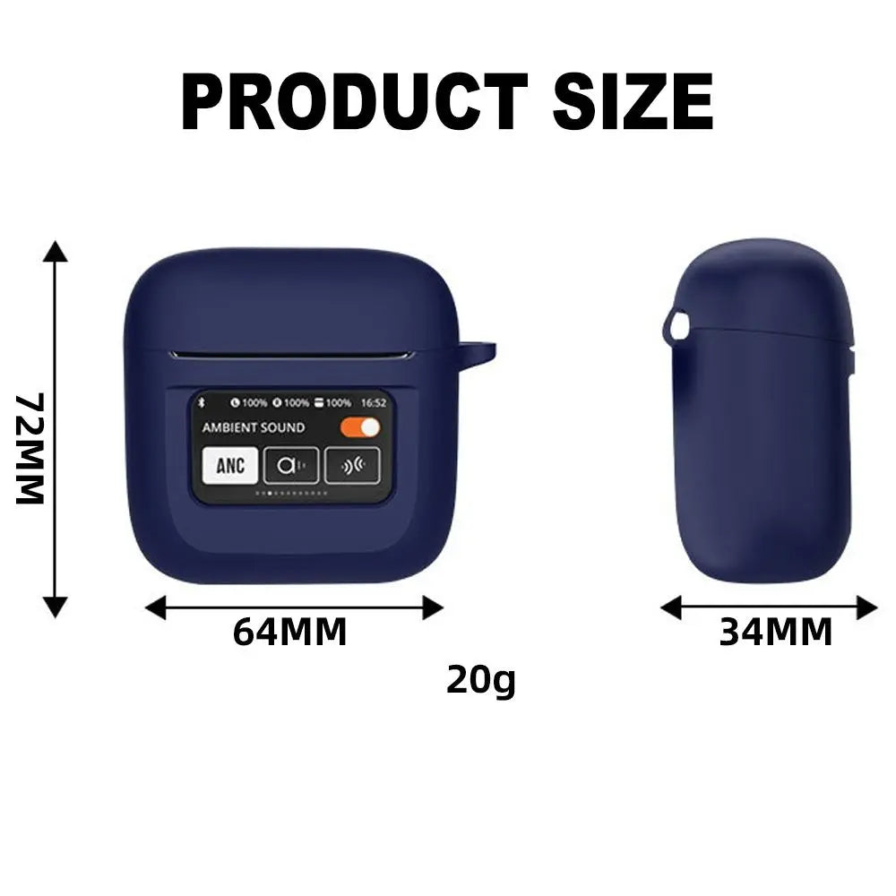 Suitable for JBL Tour Pro 2 Case Bluetooth Headset Protective Case Silicone SoftCase Charging Bag Headset Case Storage Bag Hook